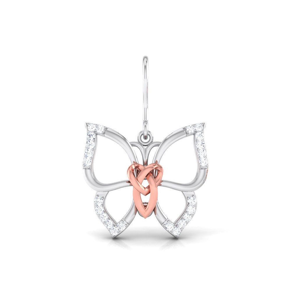 Butterfly Diamond Drop Earrings