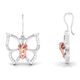 Butterfly Diamond Drop Earrings