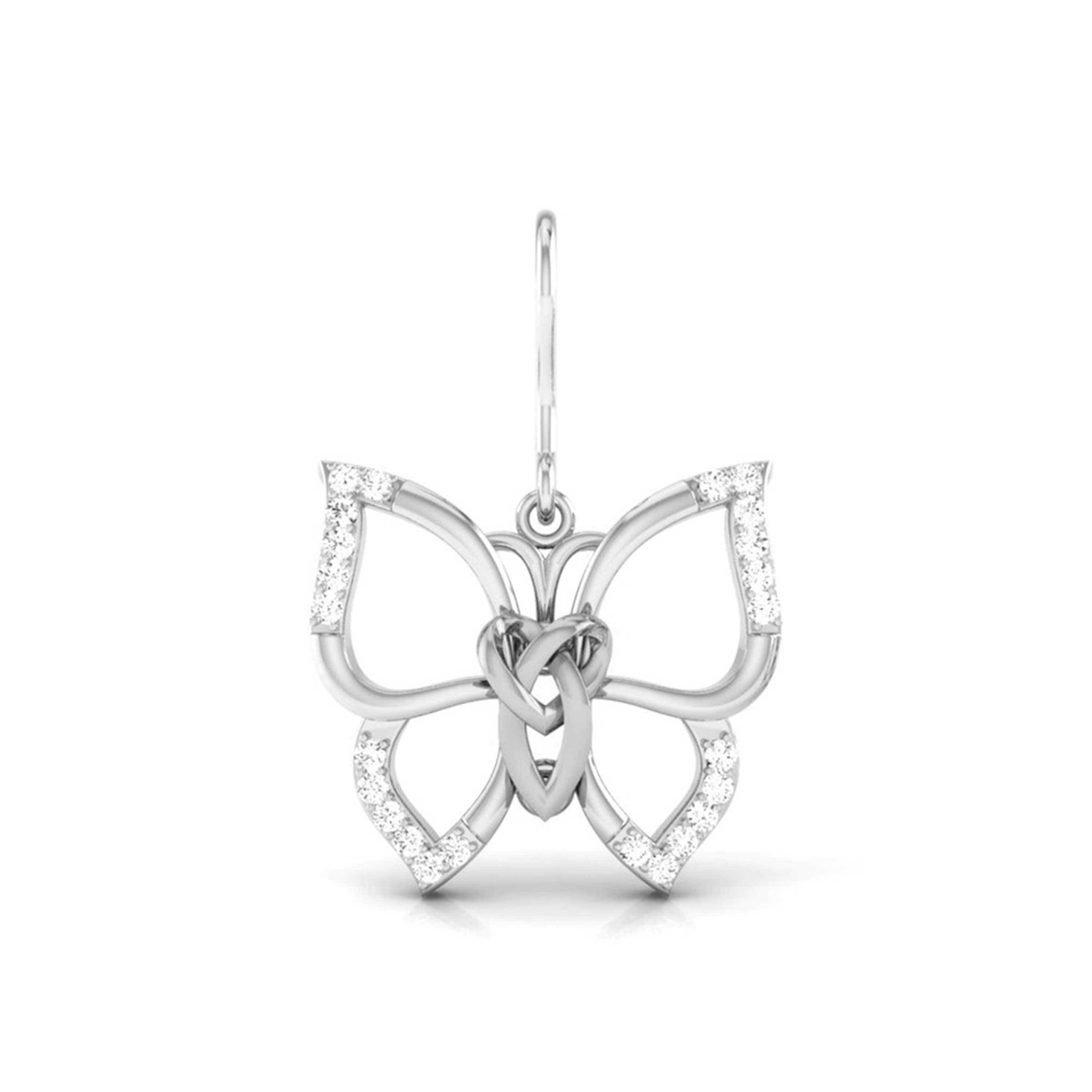Butterfly Diamond Drop Earrings