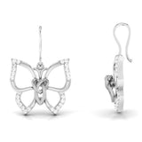Butterfly Diamond Drop Earrings