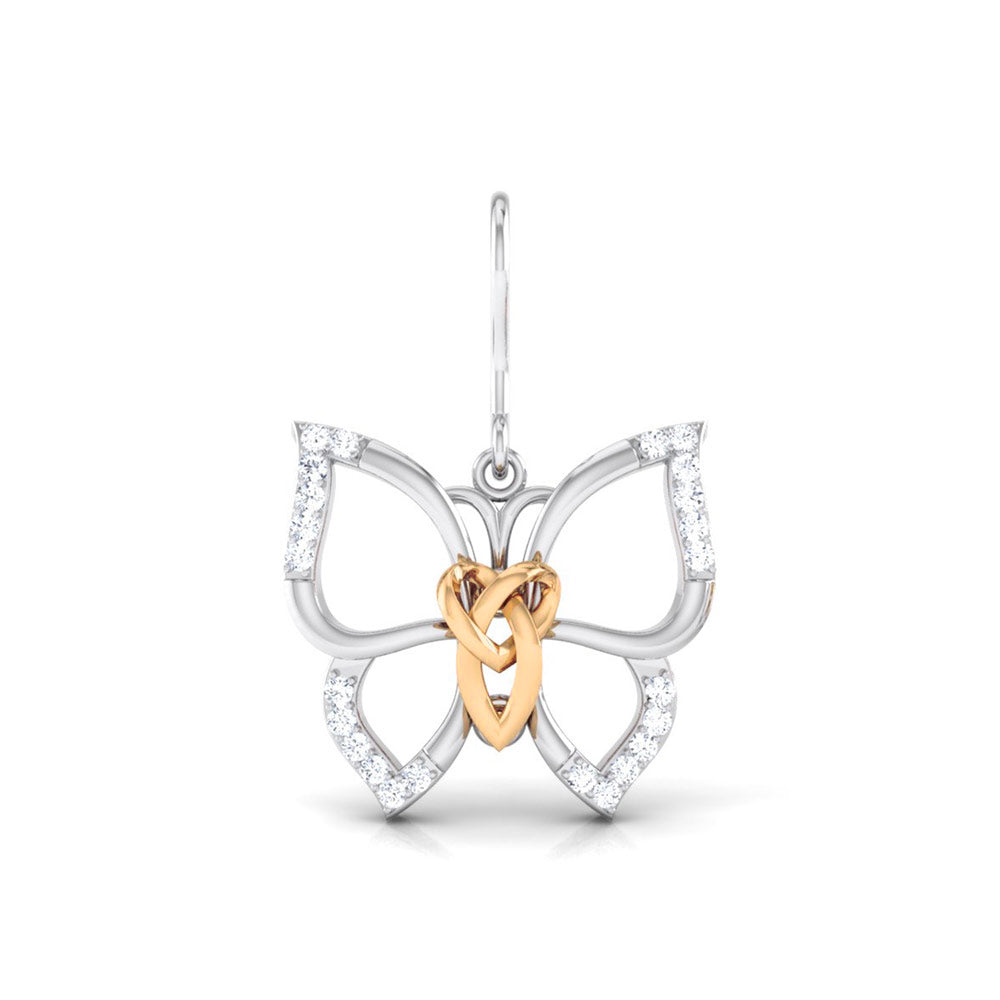 Butterfly Diamond Drop Earrings