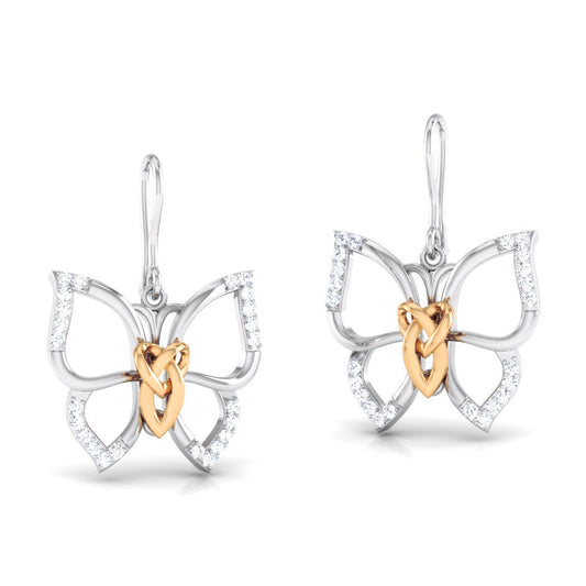 Butterfly Diamond Drop Earrings