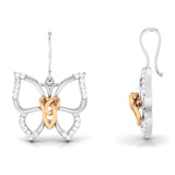 Butterfly Diamond Drop Earrings