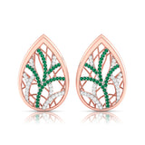 Teardrop Gemstone Diamond Earrings