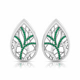Teardrop Gemstone Diamond Earrings