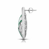 Teardrop Gemstone Diamond Earrings