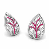 Teardrop Gemstone Diamond Earrings