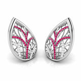 Teardrop Gemstone Diamond Earrings