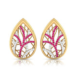 Teardrop Gemstone Diamond Earrings