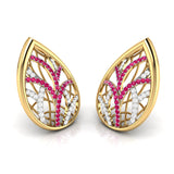 Teardrop Gemstone Diamond Earrings