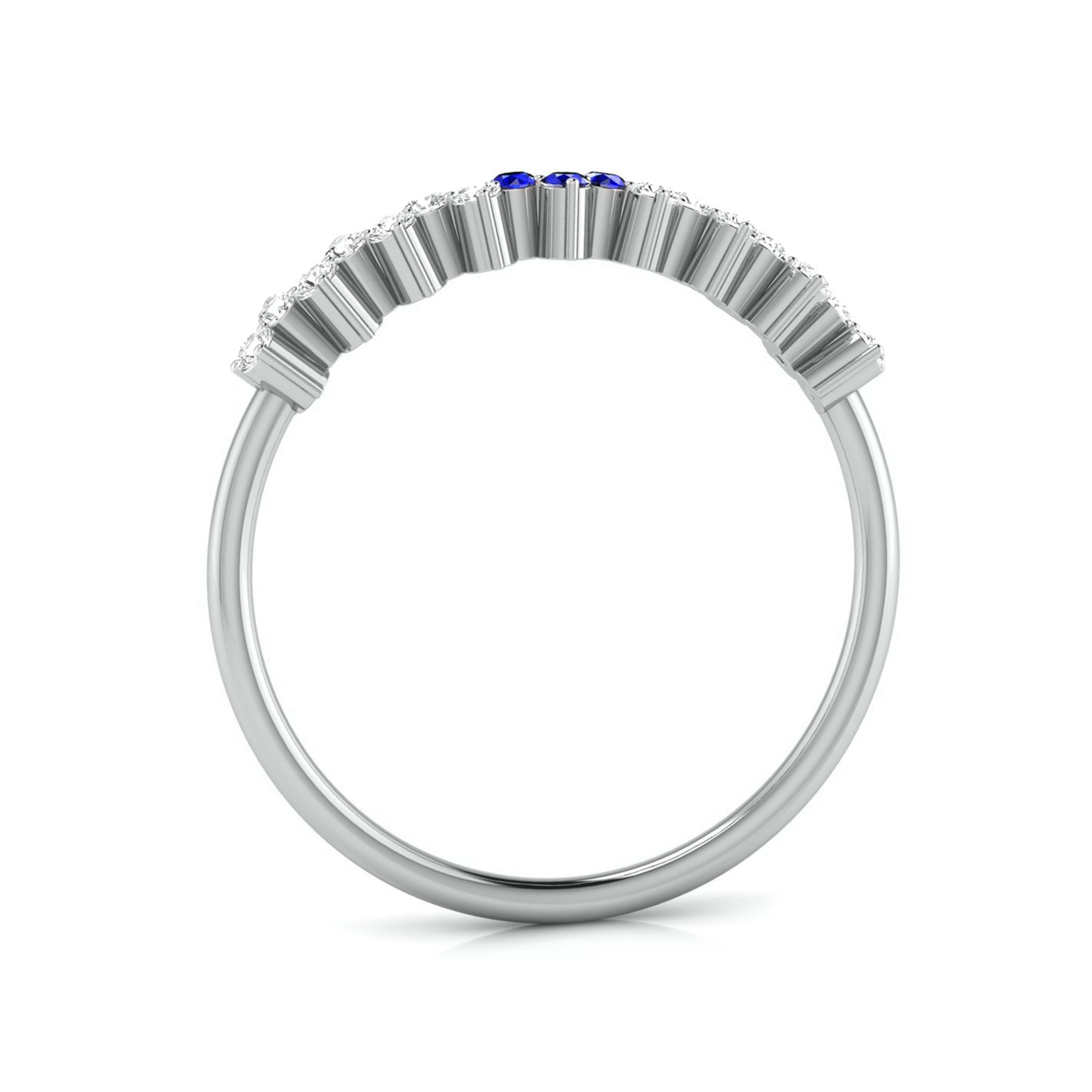 Sapphire and Diamond Elegance Ring
