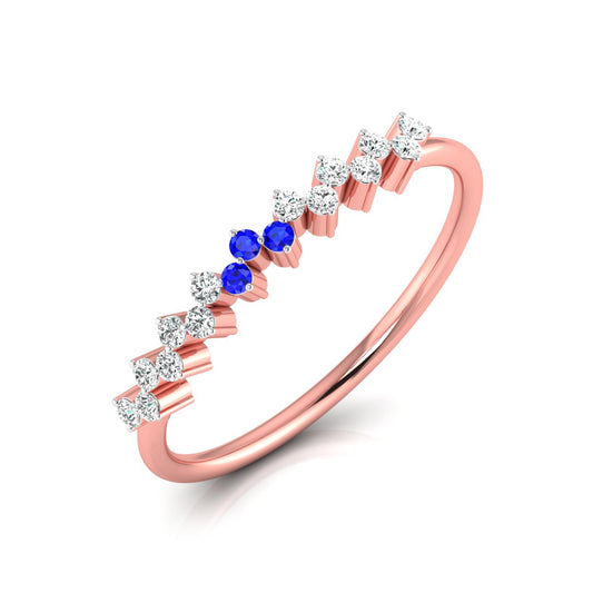 Sapphire and Diamond Elegance Ring