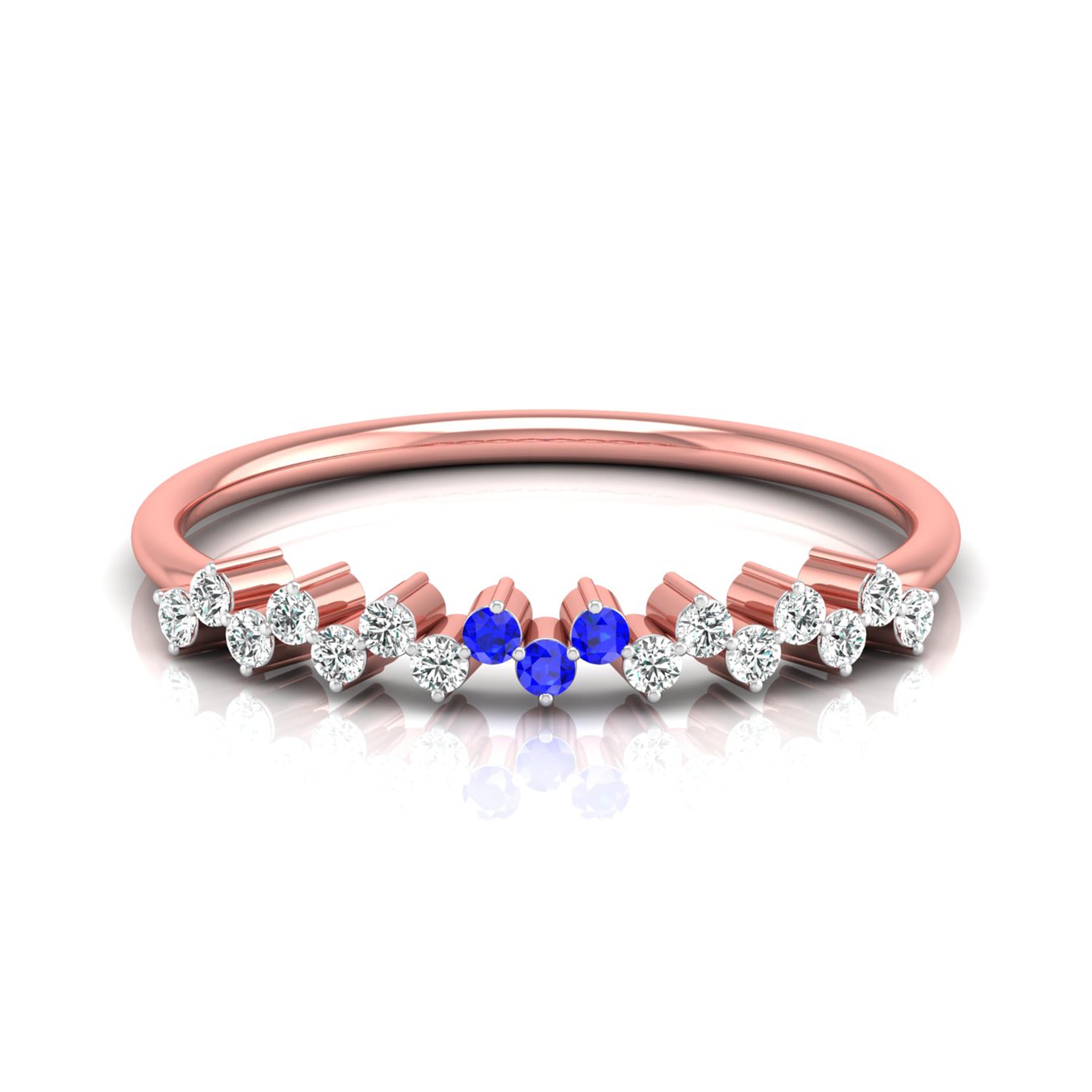 Sapphire and Diamond Elegance Ring