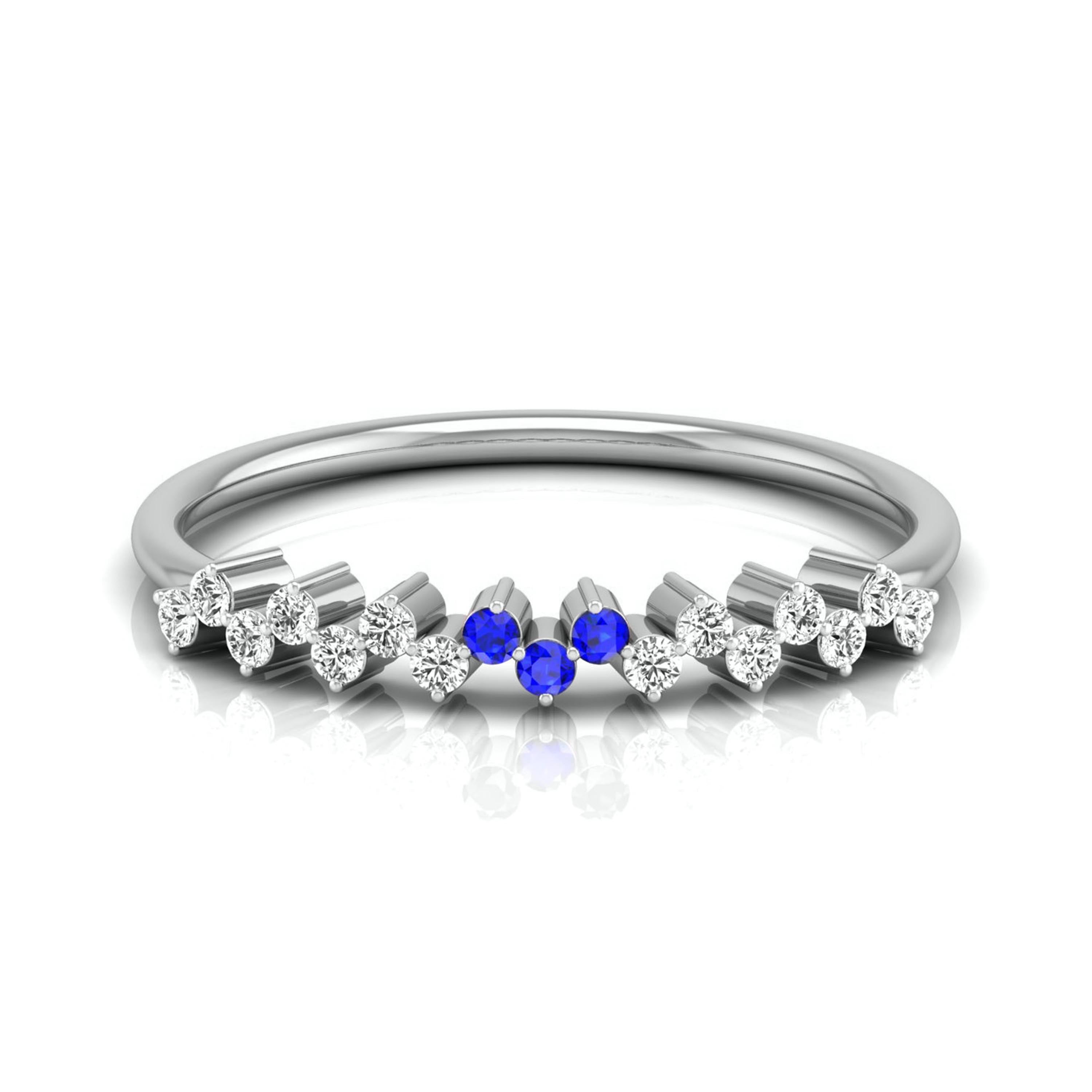 Sapphire and Diamond Elegance Ring