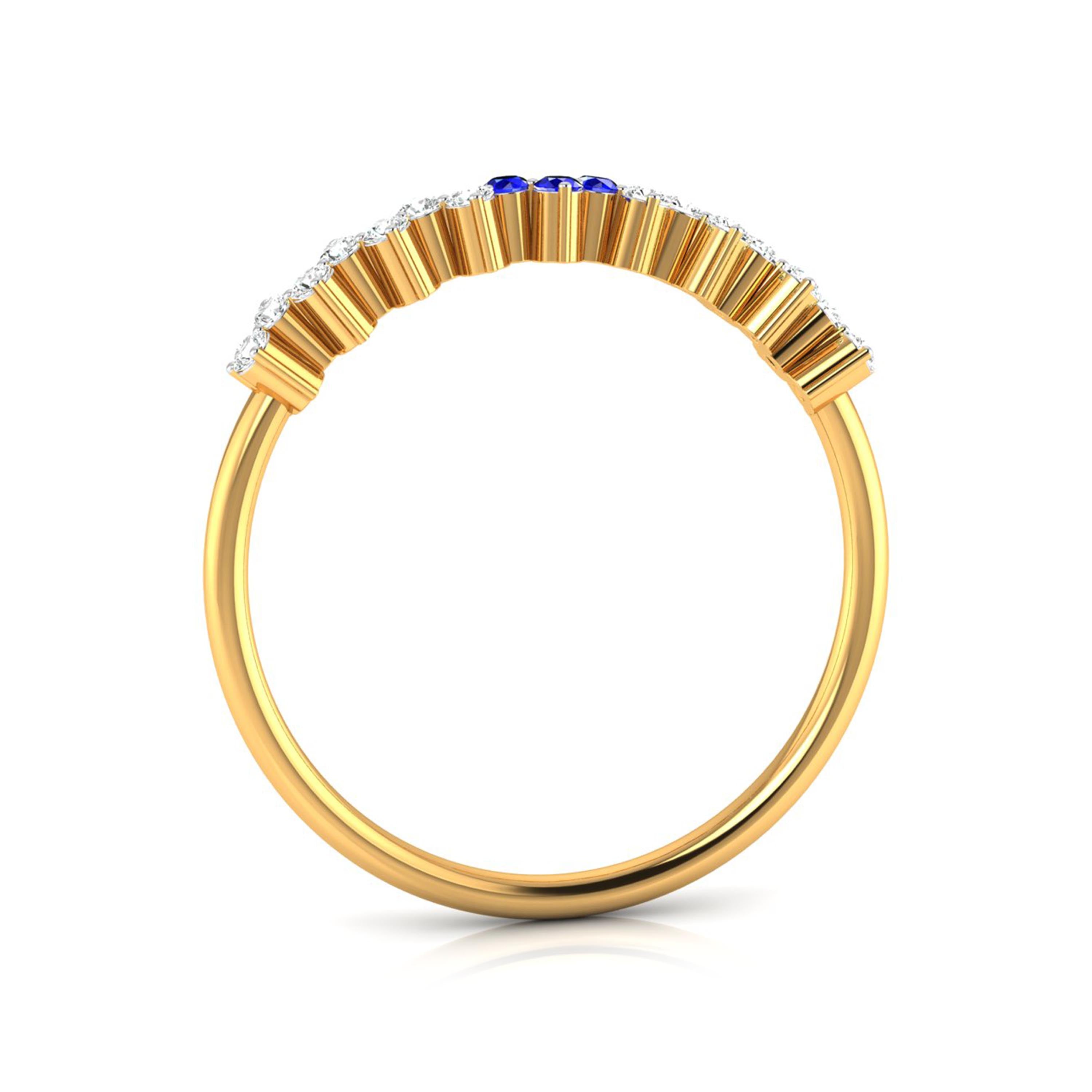 Sapphire and Diamond Elegance Ring