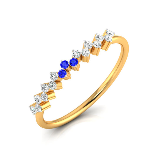 Sapphire and Diamond Elegance Ring