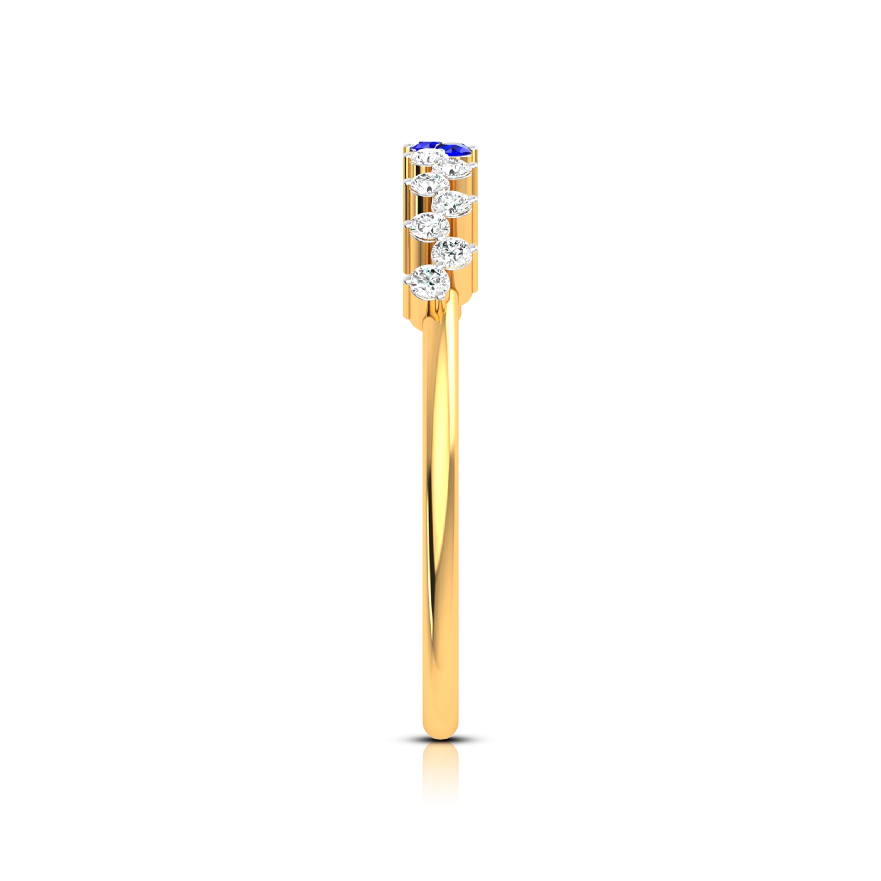 Sapphire and Diamond Elegance Ring