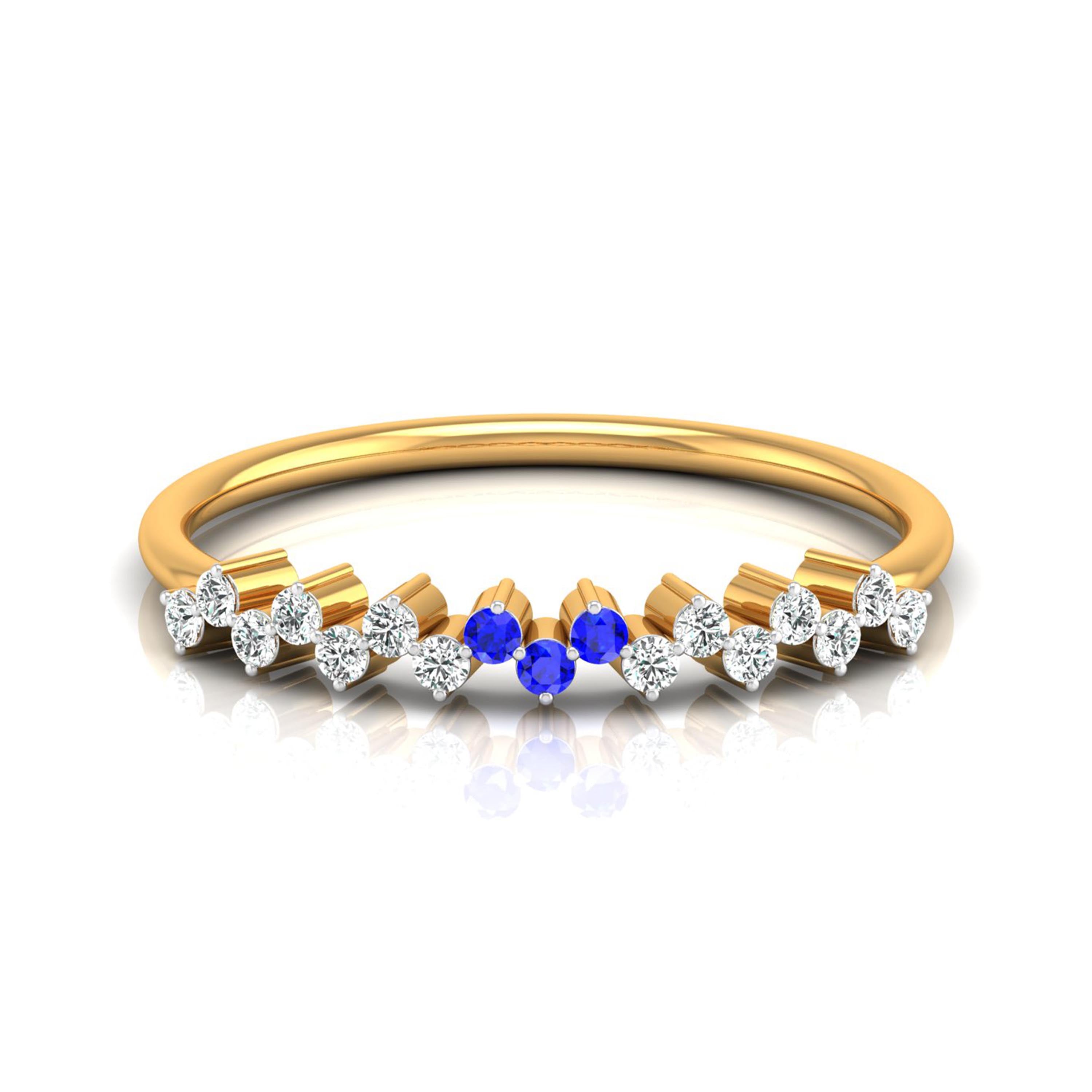 Sapphire and Diamond Elegance Ring