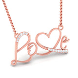 Love Script Diamond Necklace