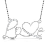 Love Script Diamond Necklace