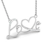 Love Script Diamond Necklace