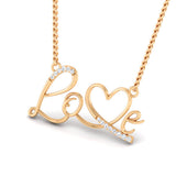 Love Script Diamond Necklace