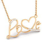 Love Script Diamond Necklace