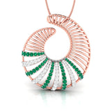 Spiral Gemstone Harmony Pendant