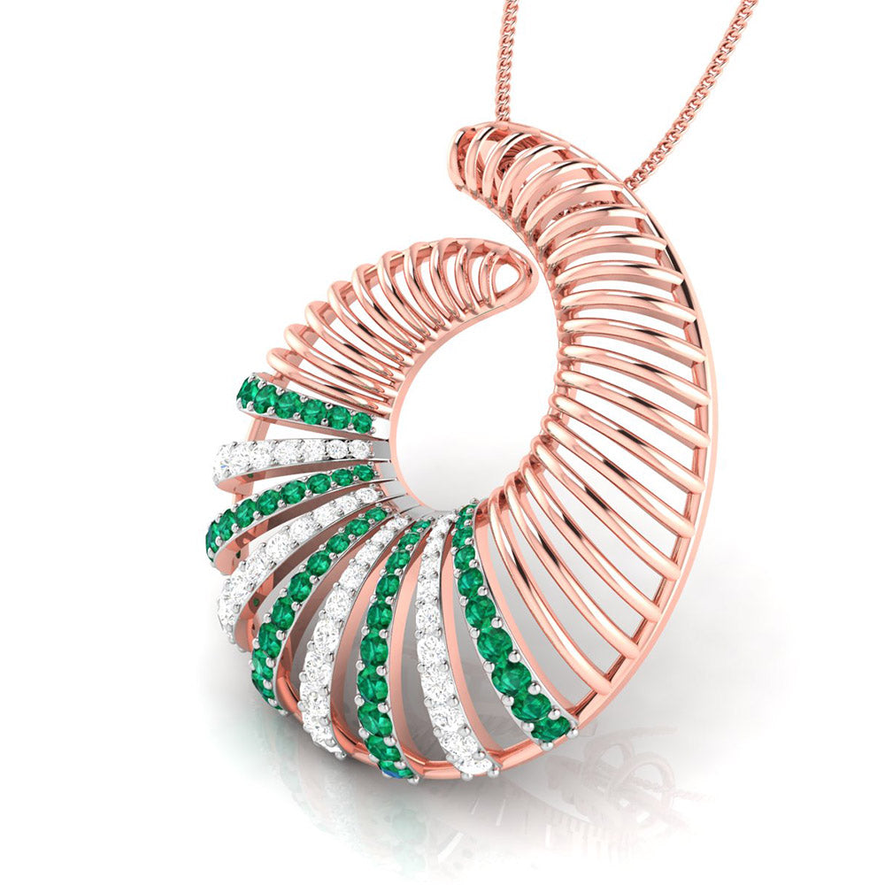 Spiral Gemstone Harmony Pendant