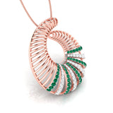 Spiral Gemstone Harmony Pendant