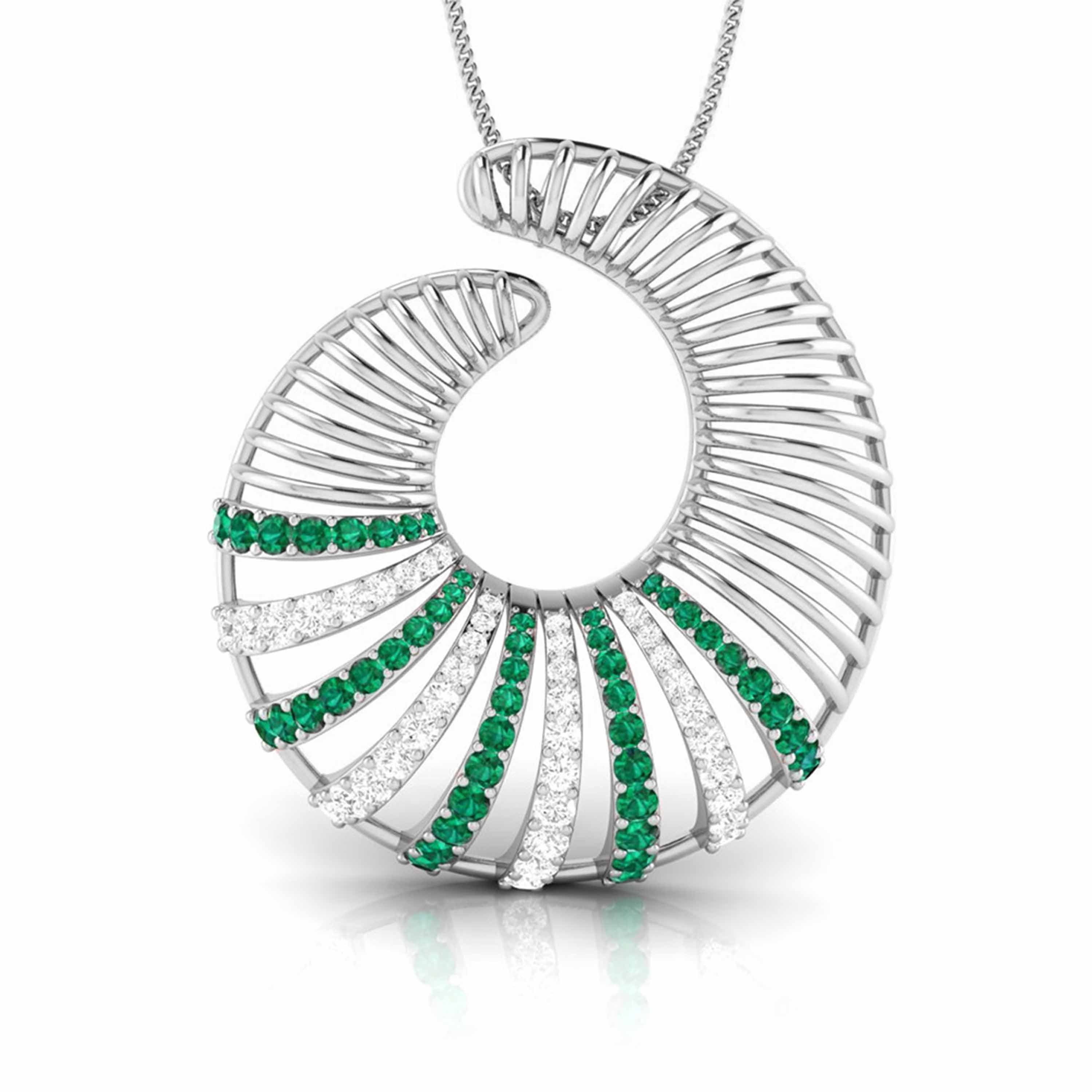 Spiral Gemstone Harmony Pendant