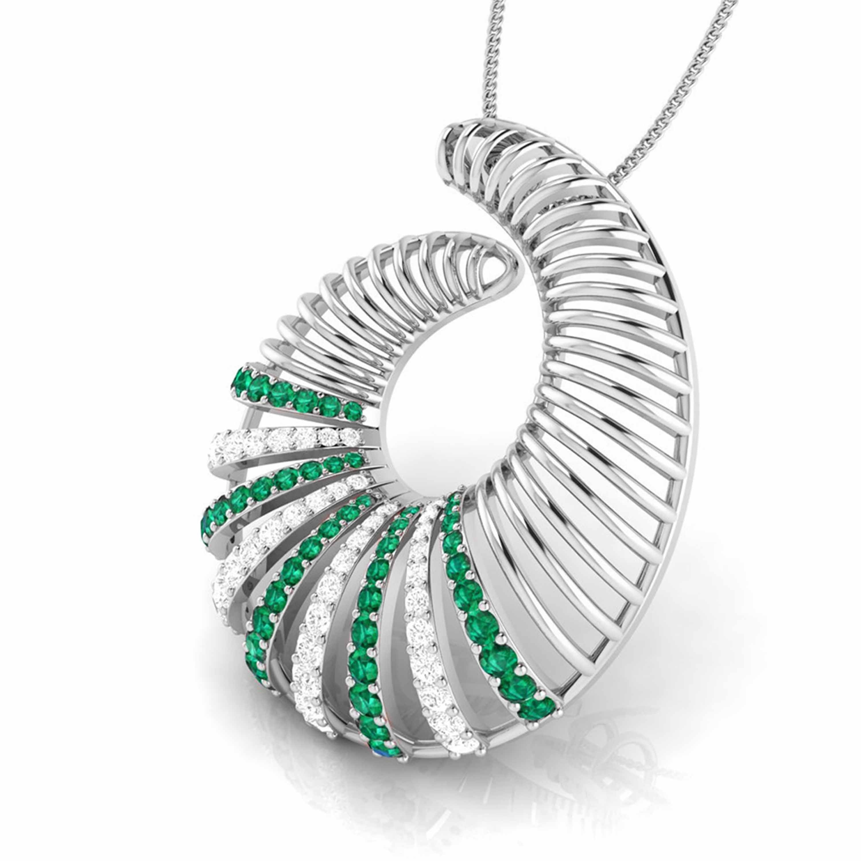 Spiral Gemstone Harmony Pendant