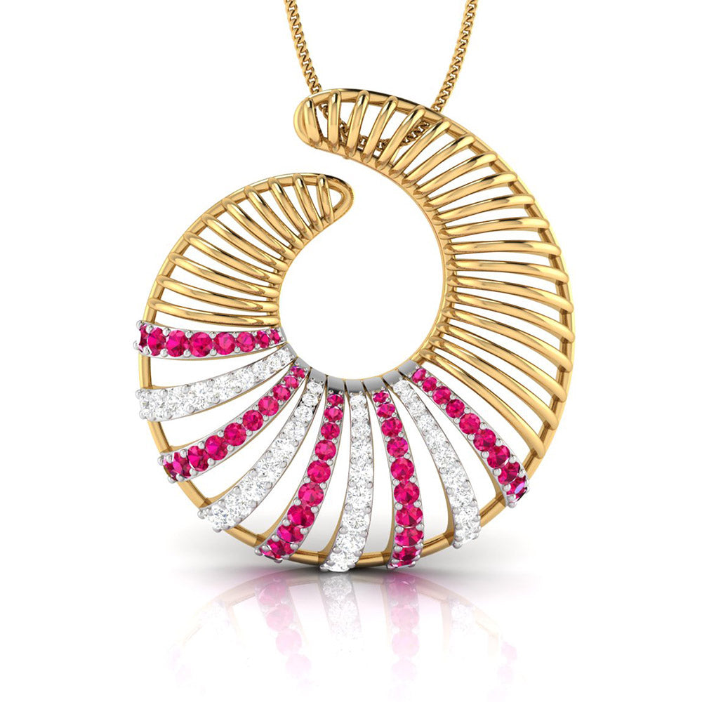 Spiral Gemstone Harmony Pendant