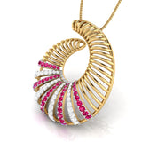 Spiral Gemstone Harmony Pendant