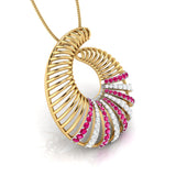 Spiral Gemstone Harmony Pendant