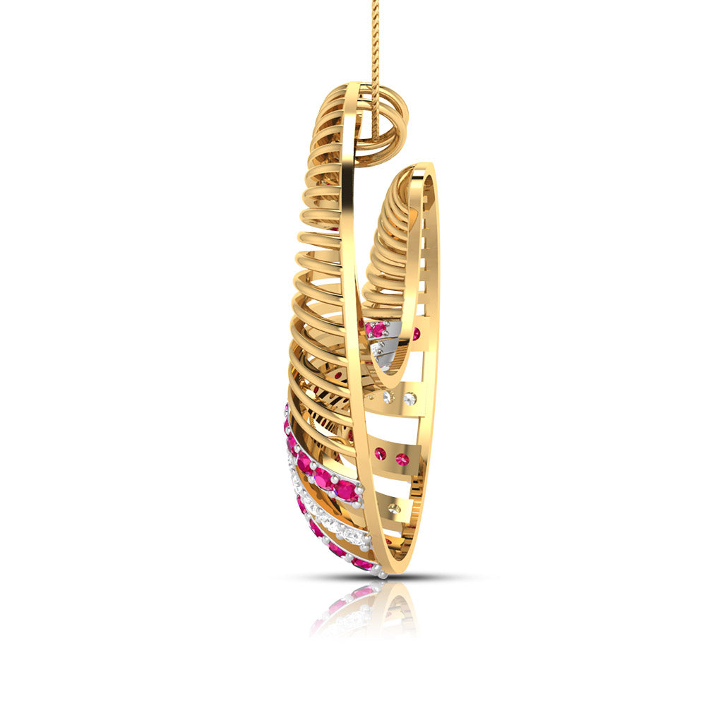 Spiral Gemstone Harmony Pendant