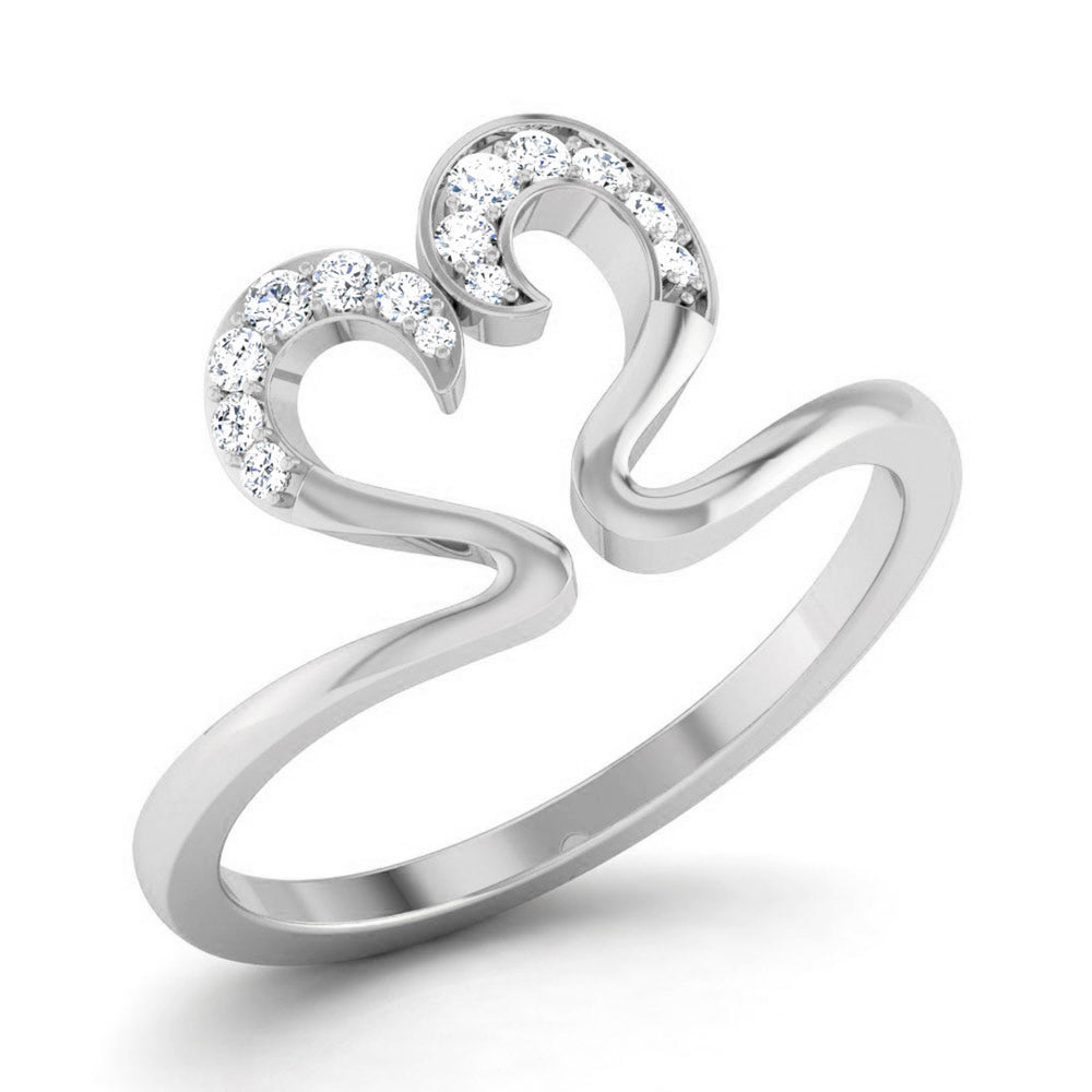 Double Heart Diamond Ring