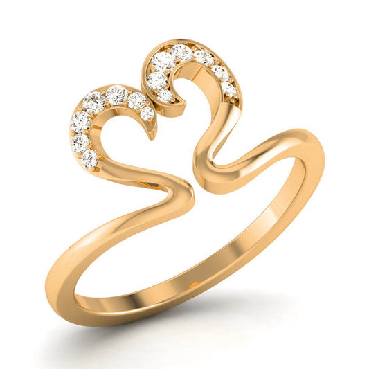 Double Heart Diamond Ring