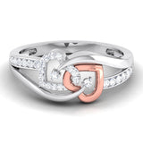 Intertwined Hearts Diamond Ring