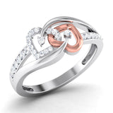Intertwined Hearts Diamond Ring