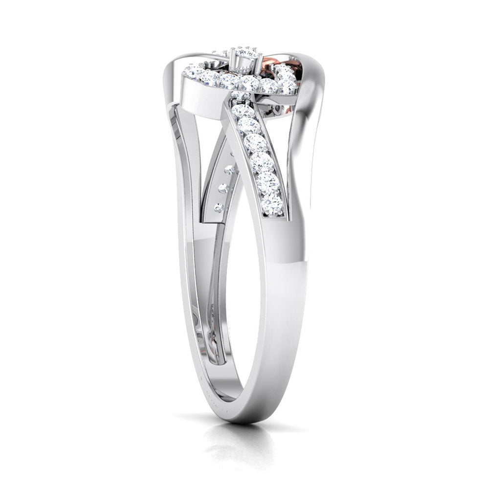 Intertwined Hearts Diamond Ring