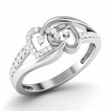 Intertwined Hearts Diamond Ring