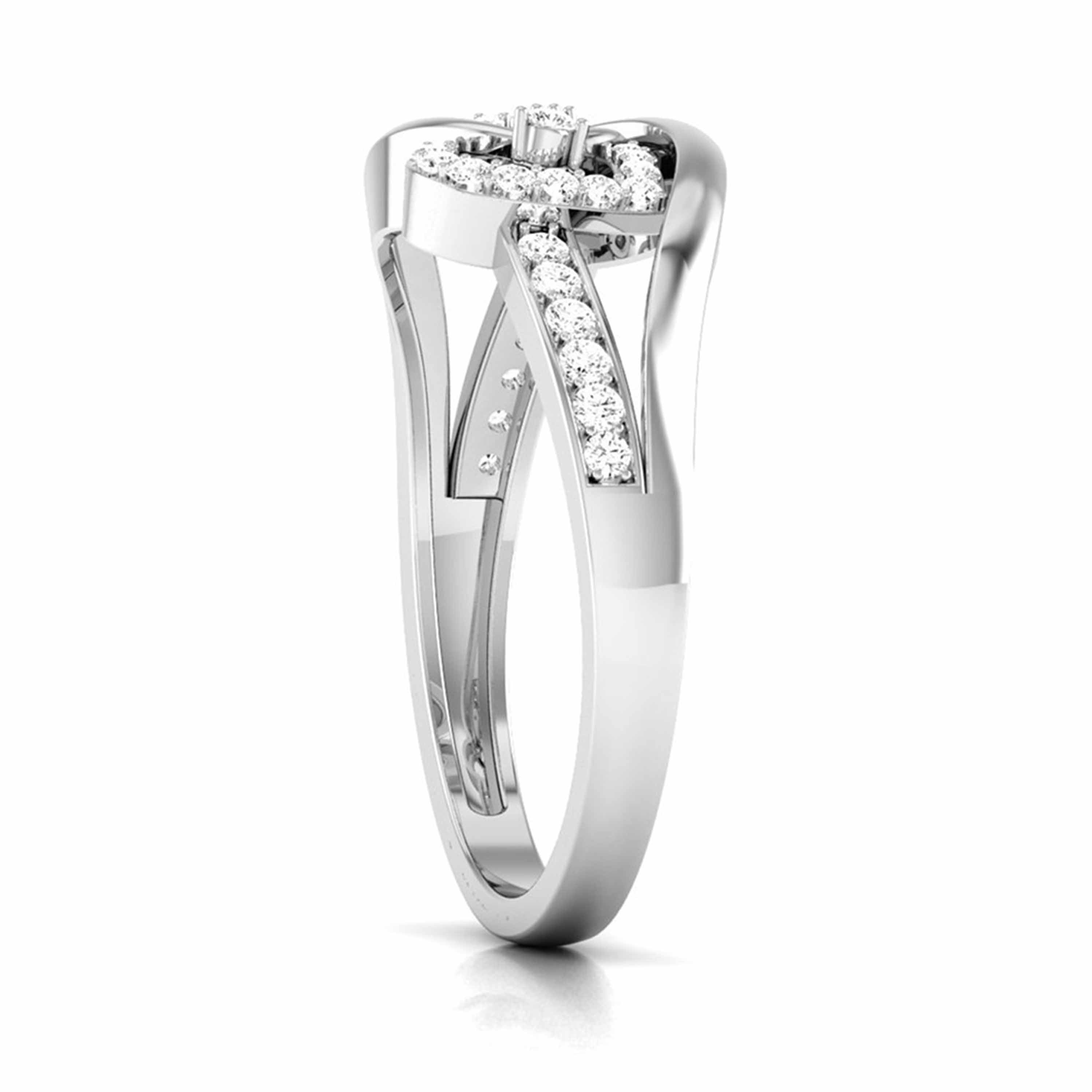 Intertwined Hearts Diamond Ring