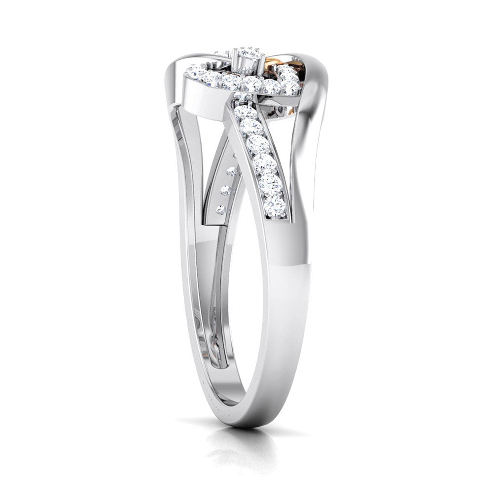 Intertwined Hearts Diamond Ring
