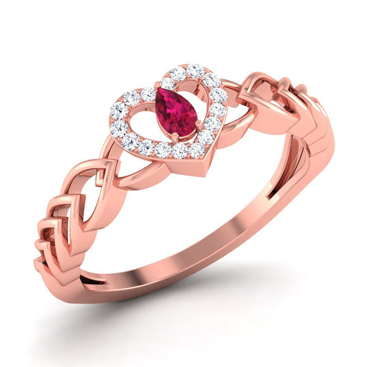 Heart of Ruby Diamond Ring