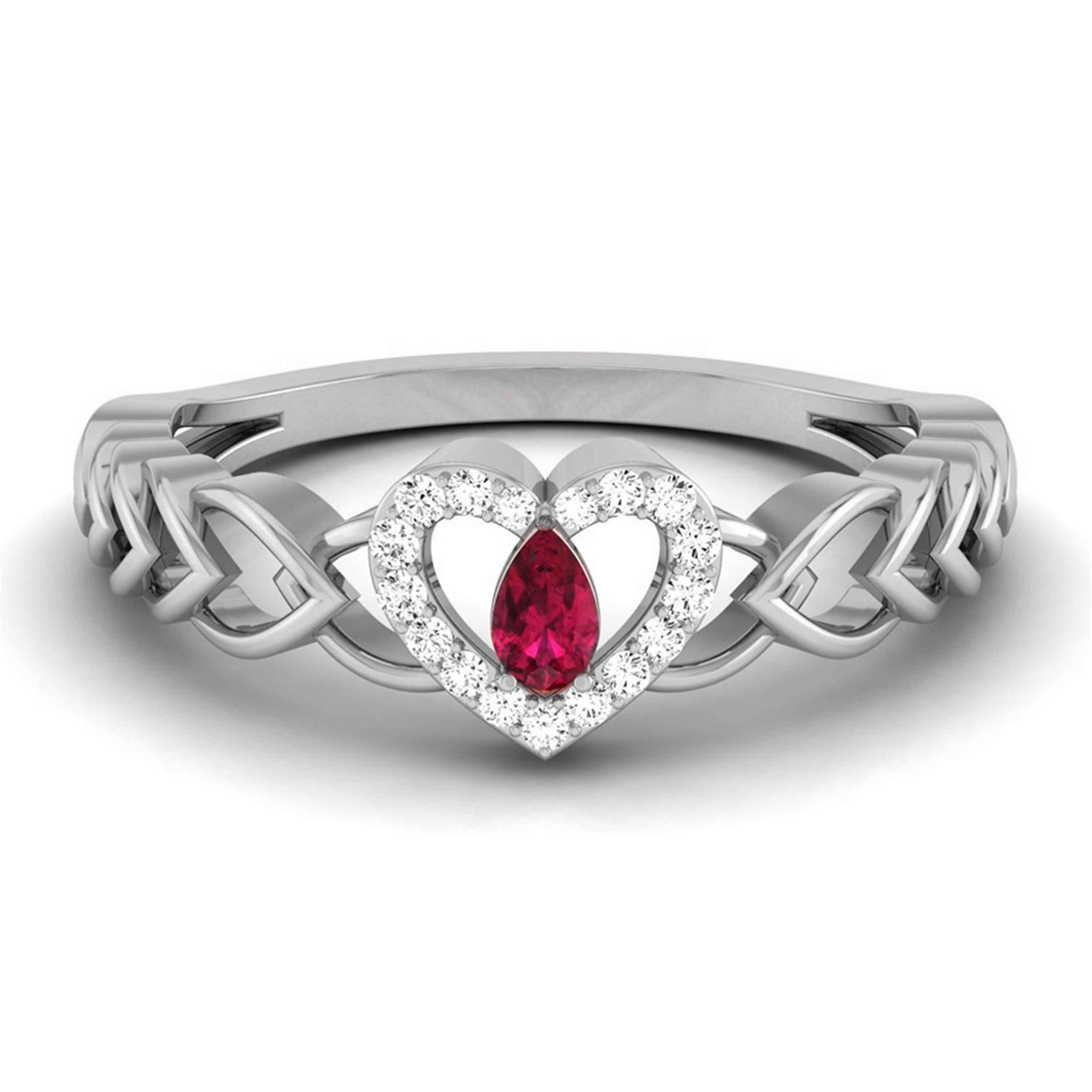 Heart of Ruby Diamond Ring
