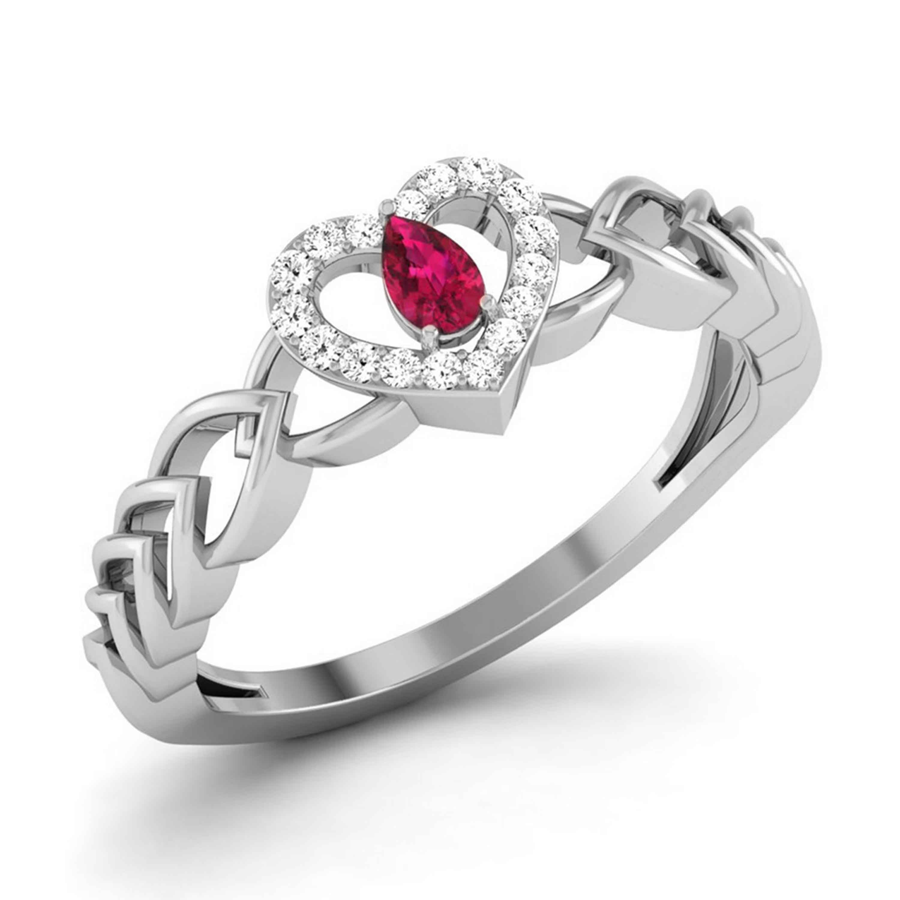 Heart of Ruby Diamond Ring