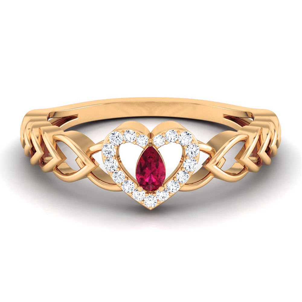 Heart of Ruby Diamond Ring