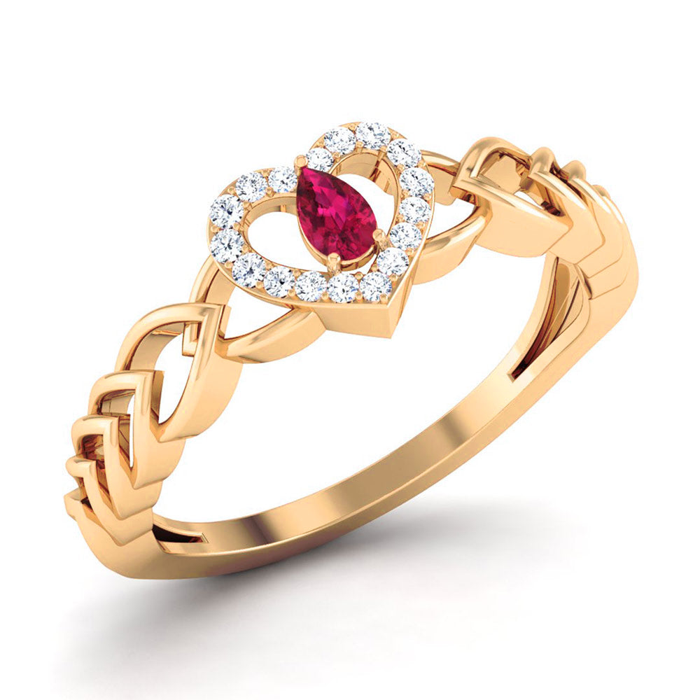 Heart of Ruby Diamond Ring