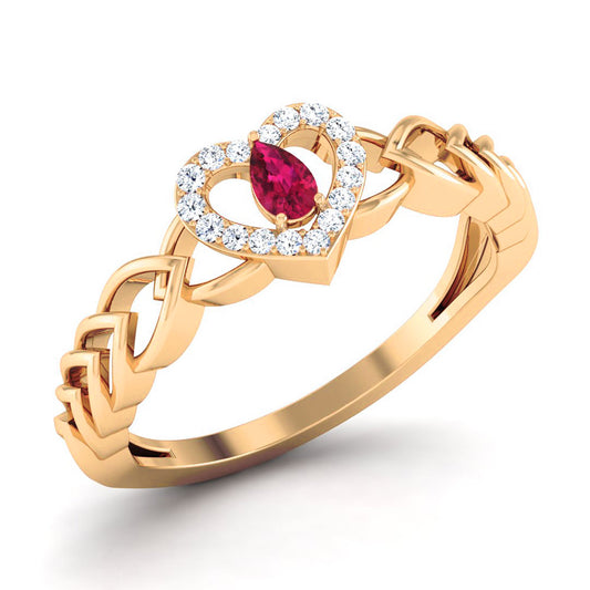 Heart of Ruby Diamond Ring